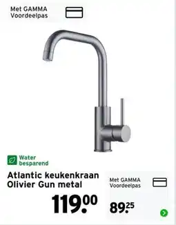 GAMMA Atlantic keukenkraan Olivier Gun metal aanbieding