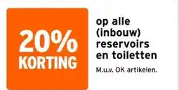 GAMMA op alle (inbouw) reservoirs en toiletten aanbieding