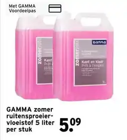 GAMMA GAMMA zomer ruitensproeier- vloeistof 5 liter aanbieding