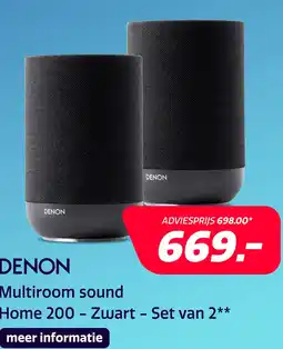 Electroworld Denon Home 200 - Zwart aanbieding