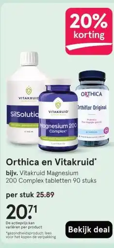 Etos Orthica en Vitakruid aanbieding