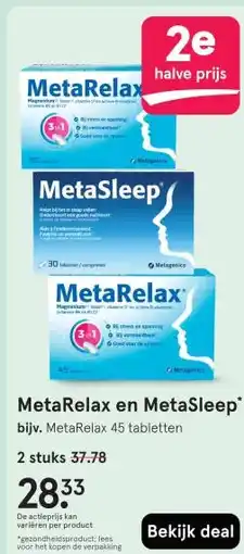 Etos MetaRelax en MetaSleep aanbieding