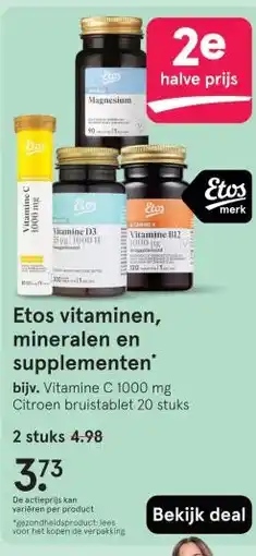 Etos Etos vitaminen, mineralen en supplementen aanbieding