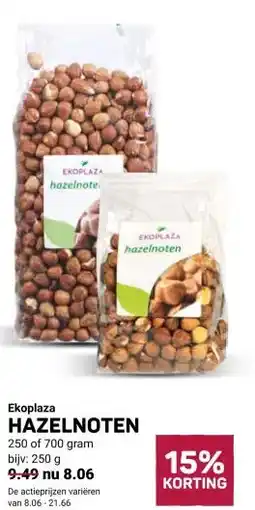 Ekoplaza HAZELNOTEN aanbieding