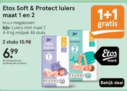 Etos Etos Soft & Protect luiers maat 1 en 2 aanbieding