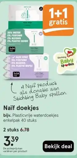 Etos Naïf doekjes aanbieding
