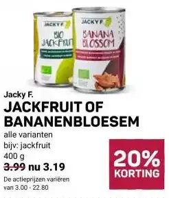 Ekoplaza JACKFRUIT OF BANANENBLOESEM aanbieding