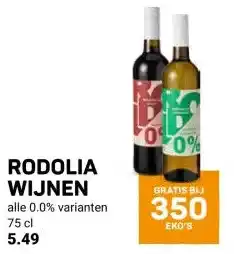 Ekoplaza RODOLIA WIJNEN aanbieding