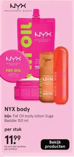 Etos NYX body aanbieding