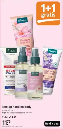 Etos Kneipp hand en body aanbieding