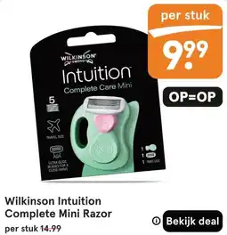 Etos Wilkinson Intuition Complete Mini Razor aanbieding