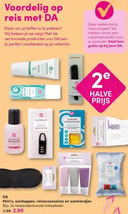 DA DA Mini's, oordoppen, reisaccessoires en washandjes aanbieding