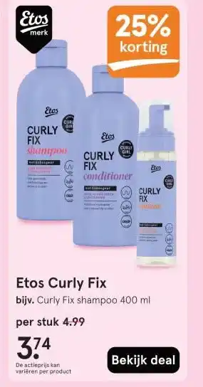 Etos Etos Curly Fix aanbieding