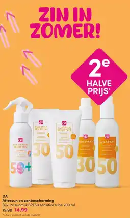 DA DA Aftersun en zonbescherming aanbieding