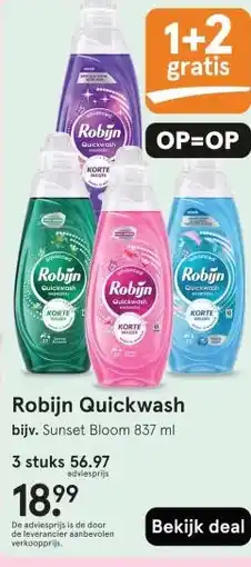 Etos Robijn Quickwash aanbieding