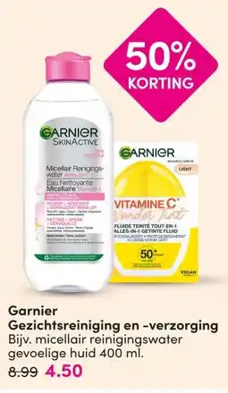 DA Garnier Gezichtsreiniging en -verzorging aanbieding