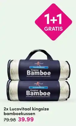 DA 2x Lucovitaal kingsize bamboekussen aanbieding