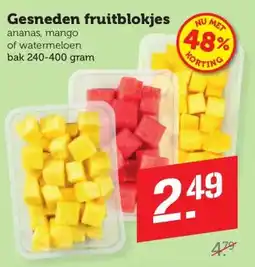 Coop Gesneden fruitblokjes aanbieding