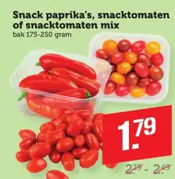Coop Snack paprika's, snacktomaten of snacktomaten mix aanbieding