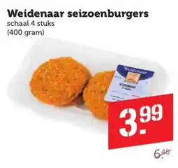 Coop Weidenaar seizoenburgers aanbieding