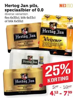Coop Hertog Jan pils, speciaalbier of 0.0 aanbieding