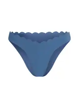 Hunkemoller Hunkemöller Hoog uitgesneden Bikinibroekje Scallop Blauw aanbieding
