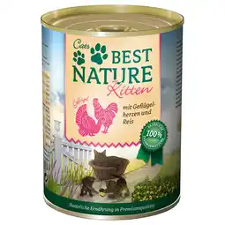 Zooplus 6x 400g Best Nature Kitten Gevogeltehartjes & Rijst natvoer voor katten aanbieding