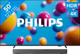 Coolblue Philips 50'' PUS7000 4K (2025) + Philips TAB5109 aanbieding