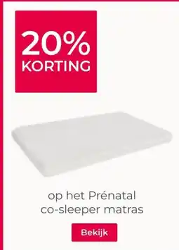 Prenatal op het Prénatal co-sleeper matras aanbieding