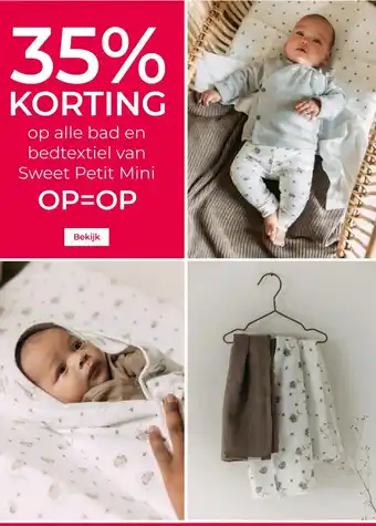 Op alle bad en bedtextiel van Sweet Petit Mini