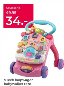 Prenatal VTech loopwagen babywalker roze aanbieding