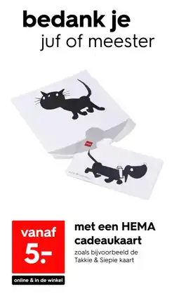 HEMA met een HEMA cadeaukaart aanbieding