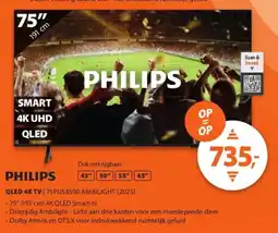 Expert PHILIPS QLED 4K TV | 75PUS8500 AMBILIGHT (2025) aanbieding