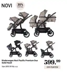 Van Asten BabySuperstore Kinderwagen Novi Pacific Premium Duo Solid Hazel aanbieding