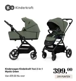 Van Asten BabySuperstore Kinderwagen Kinderkraft Yoxi 2-in-1 Mystic Green aanbieding