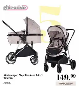 Van Asten BabySuperstore Kinderwagen Chipolino Aura 2-in-1 Tiramisu aanbieding