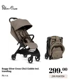 Van Asten BabySuperstore Buggy Silver Cross Clic2 Cobble Incl. travelbag aanbieding