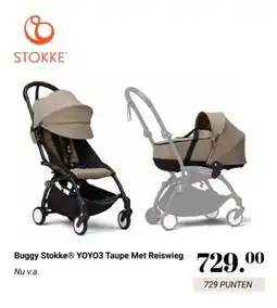 Van Asten BabySuperstore Buggy Stokke® YOYO3 Taupe Met Reiswieg aanbieding