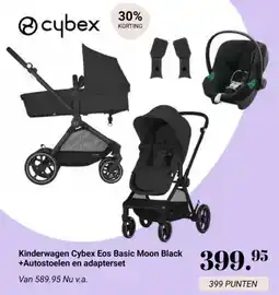 Van Asten BabySuperstore Kinderwagen Cybex Eos Basic Moon Black +Autostoelen en adapterset aanbieding