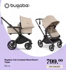Van Asten BabySuperstore Bugaboo Cub Compleet Black/Desert Taupe aanbieding