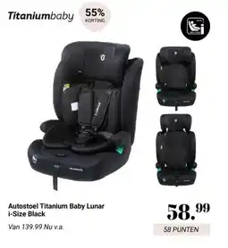 Van Asten BabySuperstore Autostoel Titanium Baby Lunar i-Size Black aanbieding