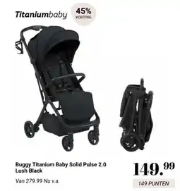 Van Asten BabySuperstore Buggy Titanium Baby Solid Pulse 2.0 Lush Black aanbieding