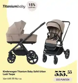 Van Asten BabySuperstore Kinderwagen Titanium Baby Solid Urban Lush Taupe aanbieding