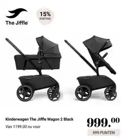 Van Asten BabySuperstore Kinderwagen The Jiffle Wagon 2 Black aanbieding