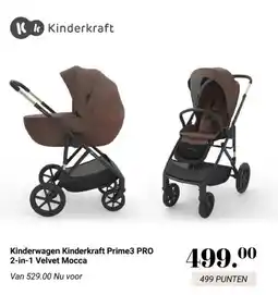 Van Asten BabySuperstore Kinderwagen Kinderkraft Prime3 PRO 2-in-1 Velvet Mocca aanbieding