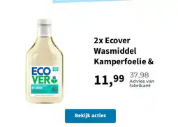 Plein.nl 2x Ecover Wasmiddel Kamperfoelie & aanbieding