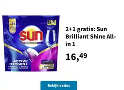 Plein.nl 2+1 gratis: Sun Brilliant Shine All-in 1 aanbieding