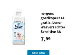 Plein.nl nergens goedkoper2+4 gratis: Lenor Wasverzachter Sensitive 38 aanbieding