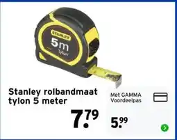 GAMMA Stanley rolbandmaat tylon 5 meter aanbieding