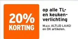 GAMMA op alle TL- en keuken- verlichting aanbieding